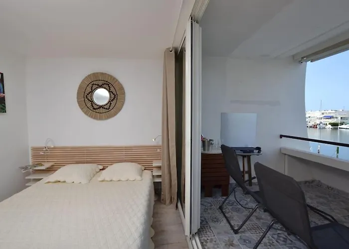 Marina Des Camarguaises - Vue Port - 6 Personnes - Climatisation - Wifi - Parking 르그로뒤후아