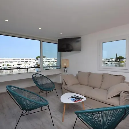 Appartement Marina Des Camarguaises - Vue Port - 6 Personnes - Climatisation - Wifi - Parking *